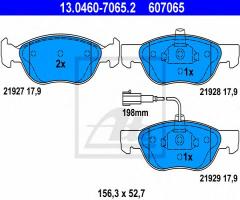 Ate 13.0460-7065 klocki hamulcowe fiat brava, bravo, marea, fiat barchetta (183), lancia dedra (835)