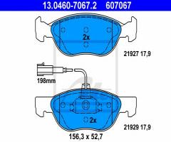 Ate 13.0460-7067 klocki hamulcowe alfa romeo 145, 146 96-01 z czuj., alfa romeo 145 (930)