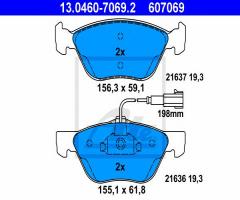 Ate 13.0460-7069 klocki hamulcowe fiat multipla 99- z czuj., alfa romeo 145 (930)