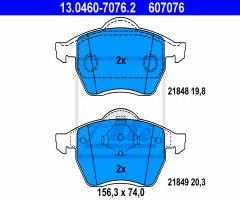 Ate 13.0460-7076 klocki hamulcowe ford/seat/vw sharan 95-00, ford galaxy (wgr)