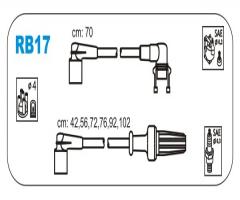 Janmor rb17 przewody wysokiego napięcia komplet renault, renault 25 (b29_)