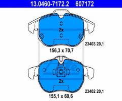 Ate 13.0460-7172 klocki hamulcowe opel vectra c 02-08, fiat croma (194), opel vectra c