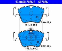 Ate 13.0460-7086 klocki hamulcowe mercedes w202,w210 c,e-klasa 95-, mercedes-benz klasa c (w202)