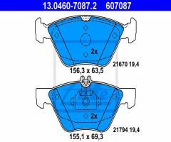 Ate 13.0460-7087 klocki hamulcowe mercedes w210 e-klasa 96-02, chrysler crossfire