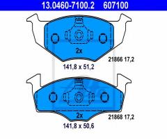 Ate 13.0460-7100 klocki hamulcowe vw polo 96-01, seat arosa (6h), skoda fabia, vw polo (6n1)