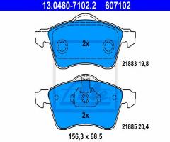 Ate 13.0460-7102 klocki hamulcowe vw t4 95-, vw transporter iv autobus (70xb, 70xc, 7db, 7dw)