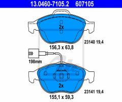 Ate 13.0460-7105 klocki hamulcowe alfa romeo 156 1,6-1,9jtd 97-, alfa romeo 156 (932)