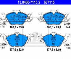 Ate 13.0460-7115 klocki hamulcowe opel astra g 98-04, opel astra g hatchback (f48_, f08_)