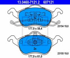 Ate 13.0460-7121 klocki hamulcowe ford focus 98-04, ford focus (daw, dbw)