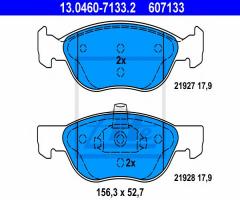 Ate 13.0460-7133 klocki hamulcowe fiat punto 1,9jtd 99-05, fiat punto (188)