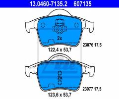 Ate 13.0460-7135 klocki hamulcowe volvo s60,s80 98- tył, volvo v70 i (lv)