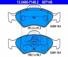 Ate 13.0460-7148 klocki hamulcowe ford fiesta, ka 00-, ford fiesta iv (ja_, jb_)