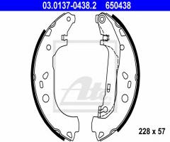 Ate 03.0137-0438 szczęki hamulcowe ford transit connect 02-, ford tourneo connect