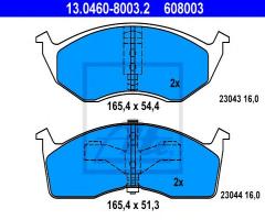 Ate 13.0460-8003 klocki hamulcowe chrysler voyager 95-01, chrysler vision