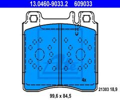 Ate 13.0460-9033 klocki hamulcowe mercedes w140 s-klasa 93-98, mercedes-benz klasa s (w140)