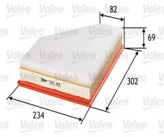 Valeo 585401 filtr powietrza bmw x3 (e83) xdrive 18 d, alpina d3 (e90), bmw 3 (e91) touring 