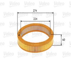 Valeo 585619 filtr powietrza vw 1.0-1.8, audi 50 (86), citroËn lna, ford capri (ecj)