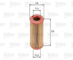 Valeo 585622 filtr powietrza nissan terrano 2.7td 96-97, ford maverick (uds, uns)