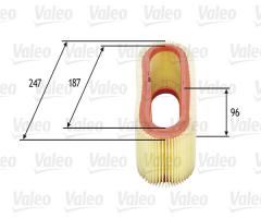 Valeo 585643 filtr powietrza ford transit 160/190 2.5d -88, ford transit autobus (v_ _)