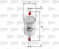 Valeo 587012 filtr paliwa nissan micra 1.0 92-, ford maverick (uds, uns), infiniti g20