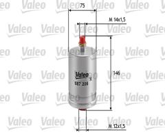 Valeo 587206 filtr paliwa db w202,w124,w201, ferrari 208/308, mercedes-benz 190 (w201), porsche 911