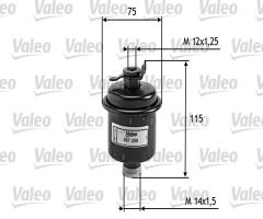 Valeo 587208 filtr paliwa honda civic 1.4 95-.1.6vti 95-, acura legend iii, honda crx iii (eh, eg)