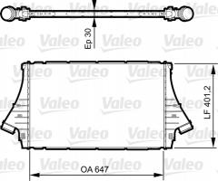 Valeo 818840 intercooler saab, saab 9-3 (ys3f)