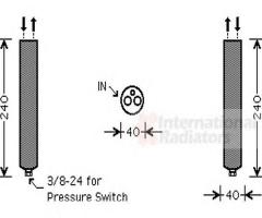 Van wezel 1300d267 osuszacz klimatyzacji nissan, nissan x-trail (t31)