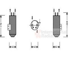 Van wezel 4000d020 osuszacz klimatyzacji peugeot