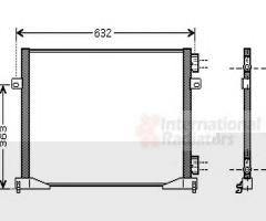 Van wezel 43005400 chłodnica klimatyzacji, nissan primastar nadwozie pełne (x83)