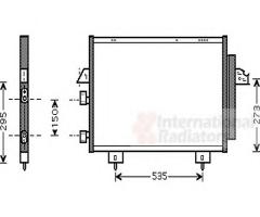 Van wezel 53005281 chłodnica klimatyzacji z osuszaczem toyota