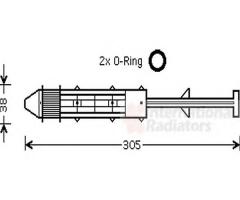 Van wezel 5800d075 osuszacz klimatyzacji vw, ford galaxy (wgr), seat alhambra (7v8, 7v9)