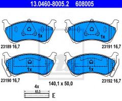 Ate 13.0460-8005 klocki hamulcowe mercedes w163 ml230-ml320 98-98tył, mercedes-benz klasa m (w163)