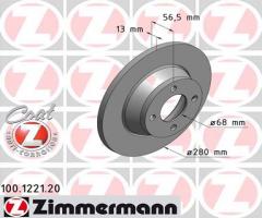 Zimmermann 100.1221.20 tarcza hamulc. audi 80  92-96, audi 80 (8c, b4)