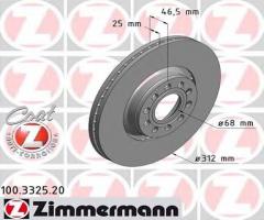 Zimmermann 100.3325.20 tarcza hamulc. vw passat  00-05, vw passat (3b3)