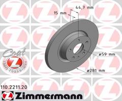Zimmermann 110.2211.20 tarcza hamulc. alfa romeo 156 1,6-1,9jtd  97-06, alfa romeo 147 (937)