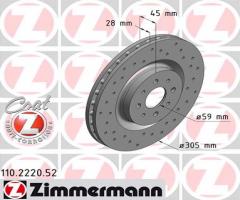 Zimmermann 110.2220.52 tarcza hamulc. alfa romeo mito  08- przód, alfa romeo mito (955)
