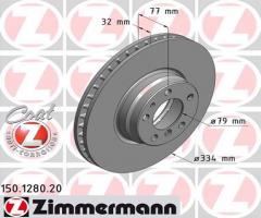 Zimmermann 150.1280.20 tarcza hamulc. bmw 7 e38  93-01 750i, bmw 7 (e38)