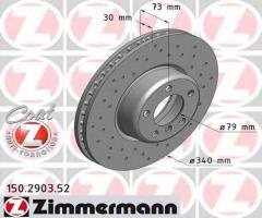 Zimmermann 150.2903.52 tarcza hamulc. bmw 3 f30  11- przód, bmw 1 (f20)
