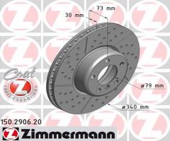 Zimmermann 150.2906.20 tarcza hamulc. bmw 3 f30  11- przód, bmw 1 (f20)