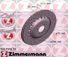 Zimmermann 150.2910.70 tarcza hamulc. bmw 5 f10,f18 m5 11- pt, bmw 6 (f13) coupe 