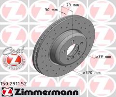 Zimmermann 150.2911.52 tarcza hamulc. bmw 3 f30,f35,f80  11- przód, bmw 3 (f30, f35, f80)