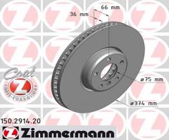 Zimmermann 150.2914.20 tarcza hamulc. bmw 7 f01,f02, f03,f04  08- lp, bmw 7 (f01, f02, f03, f04)
