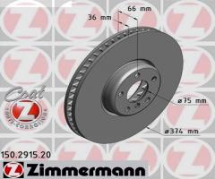 Zimmermann 150.2915.20 tarcza hamulc. bmw 7 f01,f02, f03,f04  08- pp, bmw 7 (f01, f02, f03, f04)