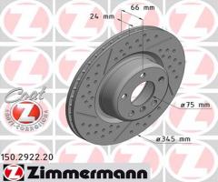 Zimmermann 150.2922.20 tarcza hamulc. bmw 3 f30  12- tył, bmw 1 (f20)