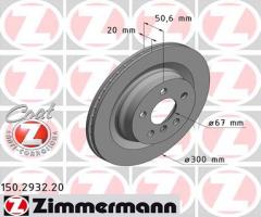 Zimmermann 150.2932.20 tarcza hamulc. bmw 2 f45  14- tył, bmw 2 active tourer (f45)