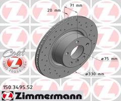 Zimmermann 150.3495.52 tarcza hamulc. bmw x3 f25  10- tył, bmw x3 (f25)