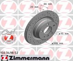 Zimmermann 150.3498.52 tarcza hamulc. bmw 1 f20  11- tył, bmw 1 (f20)