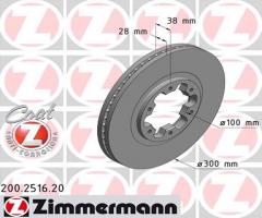 Zimmermann 200.2516.20 tarcza hamulc. nissan pick up  02-, infiniti qx4, nissan np300