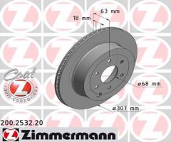 Zimmermann 200.2532.20 tarcza hamulc. nissan navara  05- tył, nissan navara (d40)